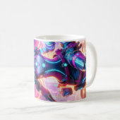 Schattige Girl's design Koffiemok (Voorkant rechts)