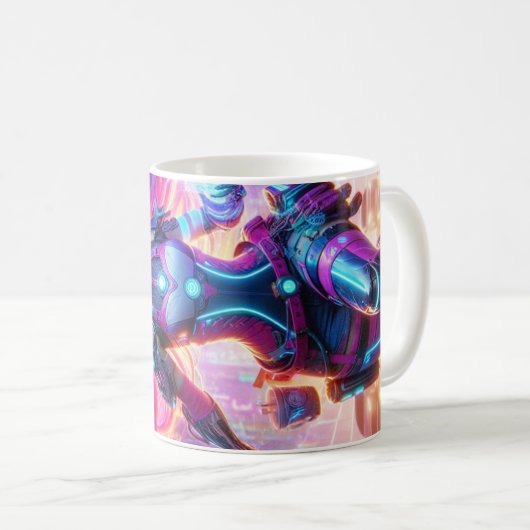 Schattige Girl's design Koffiemok (Voorkant rechts)