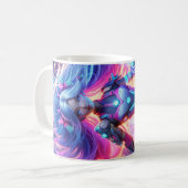 Schattige Girl's design Koffiemok (Voorkant links)