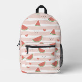 Schattige Girl's Pink Watermelon met naam Bedrukte Rugzak (Voorkant)