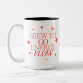 Schattige Girly Brew To Go Energy Flow Coffee Mok (Links)