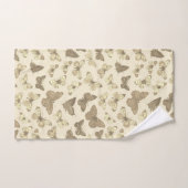 Schattige Girly Butterfly Pattern Beige Bad Handdoek (Handdoek)