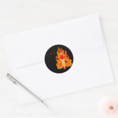 Schattige Girly Devil Afbeelding Ronde Sticker (Envelop)