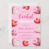 Schattige Girly Fun Party Pink Hearts Vrijgezellen Kaart (Voorkant)