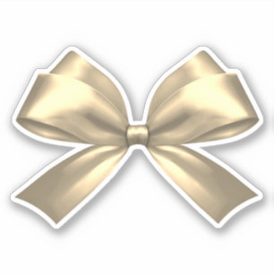 Schattige Girly Gouden Coquette Esthetische Boog Sticker