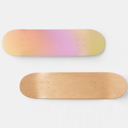 Schattige Girly Gradient Persoonlijk Skateboard (Horizontaal)