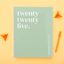 Schattige Girly Green 2025 Planner