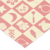 Schattige Girly Modern Roze Geruite Iconen Patroon Tafelkleed (Gekanteld)