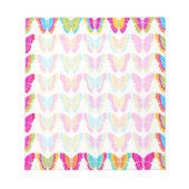 Schattige Girly Multicolor Rainbow Butterfly Patte Notitieblok (Voorkant)