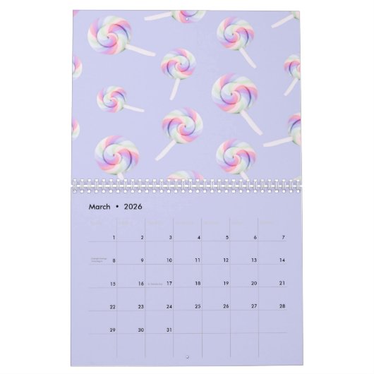 schattige girly pannenkoek Doughnuts cake fruit fo Kalender (Mar 2026)