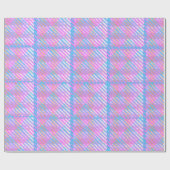 Schattige Girly Pastel Plaid Rainbow Iridescent Cadeaupapier (Vlak)