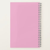 Schattige Girly Pastel Roze Monogrammed Volledige  Notitieboek (Achterkant)