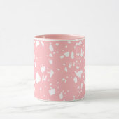 Schattige Girly Pastel Roze Wit Abstract Terrazzo Mok (Midden)