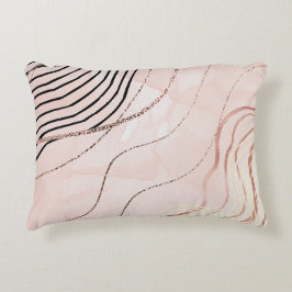 Schattige Girly Pink Bohemian Roos Gold Design Accent Kussen