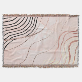 Schattige Girly Pink Bohemian Roos Gold Design Deken