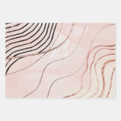 Schattige Girly Pink Bohemian Roos Gold Design Inpakpapier Vel (Voorkant)