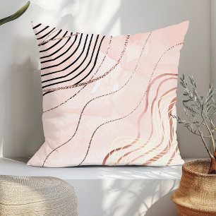 Schattige Girly Pink Bohemian Roos Gold Design Kussen