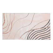 Schattige Girly Pink Bohemian Roos Gold Design Kussensloop (Achterkant-Links)