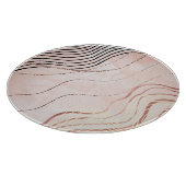 Schattige Girly Pink Bohemian Roos Gold Design Snijplank (Hoek)