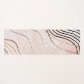 Schattige Girly Pink Bohemian Roos Gold Design Yogamat (Voorkant (horizontaal))