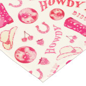 Schattige Girly Pink Disco Cowgirl Esthetisch Korte Tafelloper (Hoek)