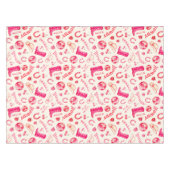 Schattige Girly Pink Disco Cowgirl Esthetisch Tafelkleed (Voorkant (Horizontaal))