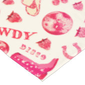 Schattige Girly Pink Disco Cowgirl Esthetisch Tafelkleed (Gekanteld)
