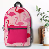 Schattige Girly Pink Flamingo patroon Bedrukte Rugzak