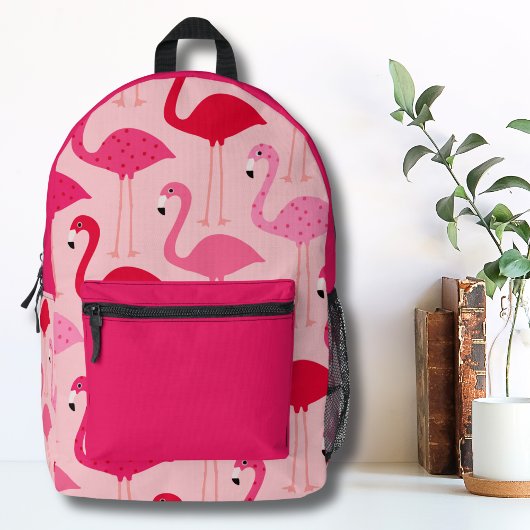 Schattige Girly Pink Flamingo patroon Bedrukte Rugzak
