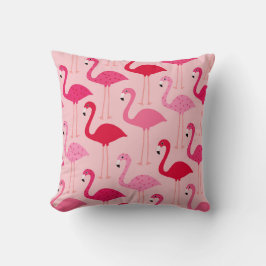 Schattige Girly Pink Flamingo patroon Kussen