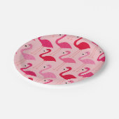 Schattige Girly Pink Flamingo patroon Papieren Bordje (Gekanteld)
