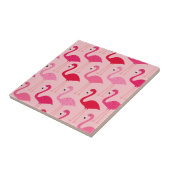 Schattige Girly Pink Flamingo patroon Tegeltje (Zijkant)
