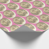 Schattige Girly Pink Gold Disco Mirrorball Cadeaupapier (Hoek)