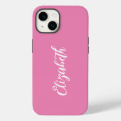Schattige Girly Pink Naam Persoonlijke Naam Case-Mate iPhone Case (Achterkant)
