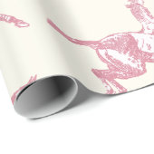 Schattige Girly Pink Rose Gold Paardrijden Cadeaupapier (Rol Hoek)