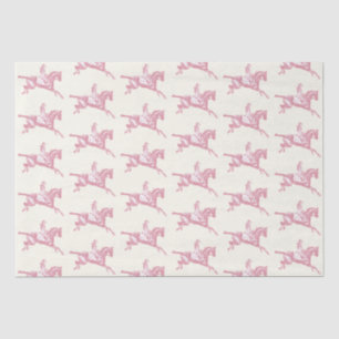 Schattige Girly Pink Rose Gold Paardrijden Tissuepapier
