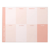 Schattige Girly Pink School Weekly Planner Notitieblok (Voorkant)