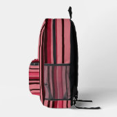 Schattige Girly Pink Stripes Bedrukte Rugzak (Rechts)