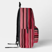 Schattige Girly Pink Stripes Bedrukte Rugzak (Links)