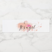 Schattige girly roze flamingo waterfles label waterfles etiket (Enkel label)