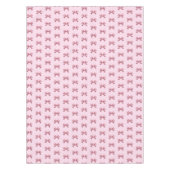 Schattige Girly Roze Satijn Esthetische Boog Patro Tafelkleed (Voorkant)