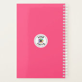 Schattige Girly Roze Wit Art Deco Stijl Aangepaste Planner (Achterkant)