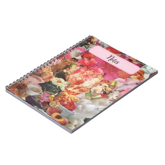Schattige Girly Spiral Notitieboek, Roze Dames Blo Notitieboek (Linkerzijde)