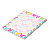 Schattige Girly Vibrant Regenboog Vlinderpatroon Notitieblok (Linkerzijde)