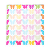 Schattige Girly Vibrant Regenboog Vlinderpatroon Notitieblok (Voorkant)
