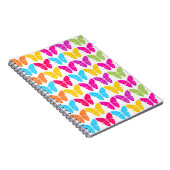 Schattige Girly Vibrant Regenboog Vlinderpatroon Notitieboek (Rechterzijde)
