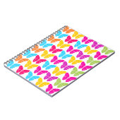Schattige Girly Vibrant Regenboog Vlinderpatroon Notitieboek (Linkerzijde)