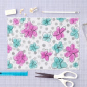 Schattige Girly Waterverf Bloemenpatroon Tissuepapier (Craft)