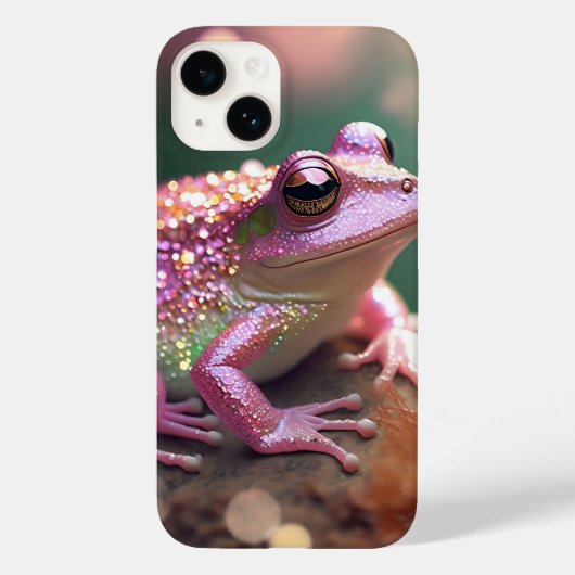 Schattige glamoureuze kkikker met spugen Case-Mate iPhone case (Achterkant)