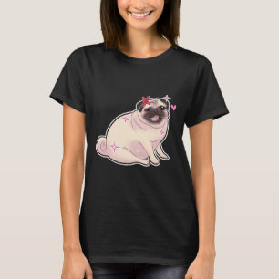 Schattige Glanzende Pug 840 T-shirt